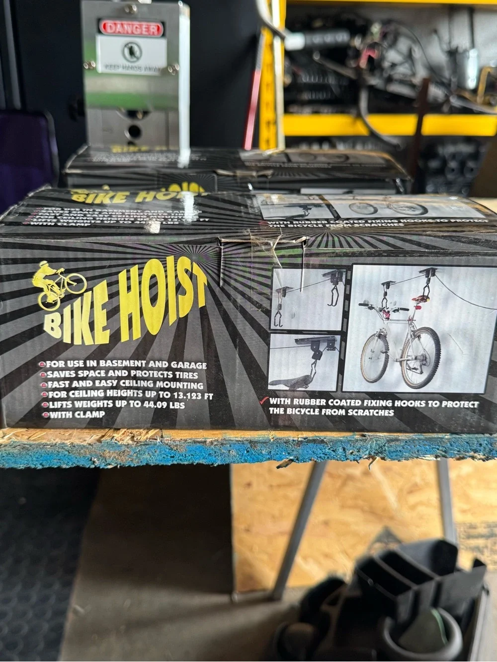 2 Bike Hoist Ceiling Bicycle Lift - Black